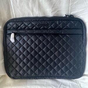 NWT MZ Wallace Metro Organizer in Black with Grey Interior Lining